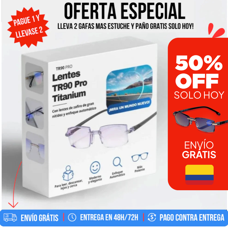 GAFAS TR90 COMPRE 1 y LLEVASE 2 GAFAS + ESTUCHE y PAÑO CORTESÍA 🎁