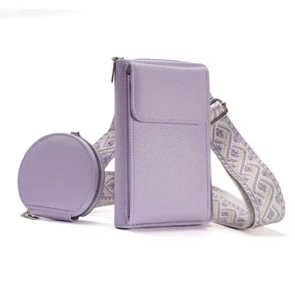 Bolso Portacel Correa Tejida 1 Bolsillo