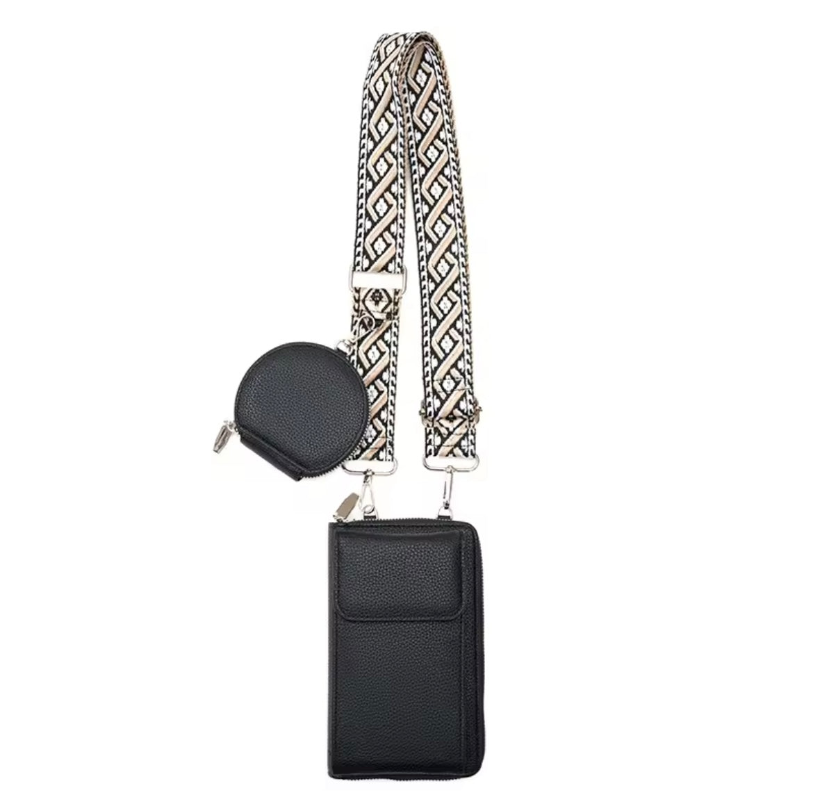 Bolso Portacel Correa Tejida 1 Bolsillo