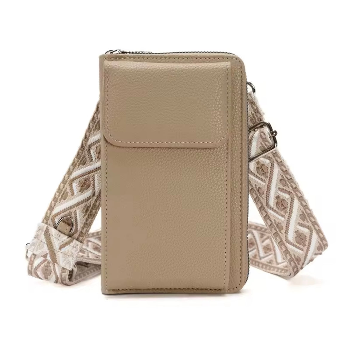 Bolso Portacel Correa Tejida 1 Bolsillo