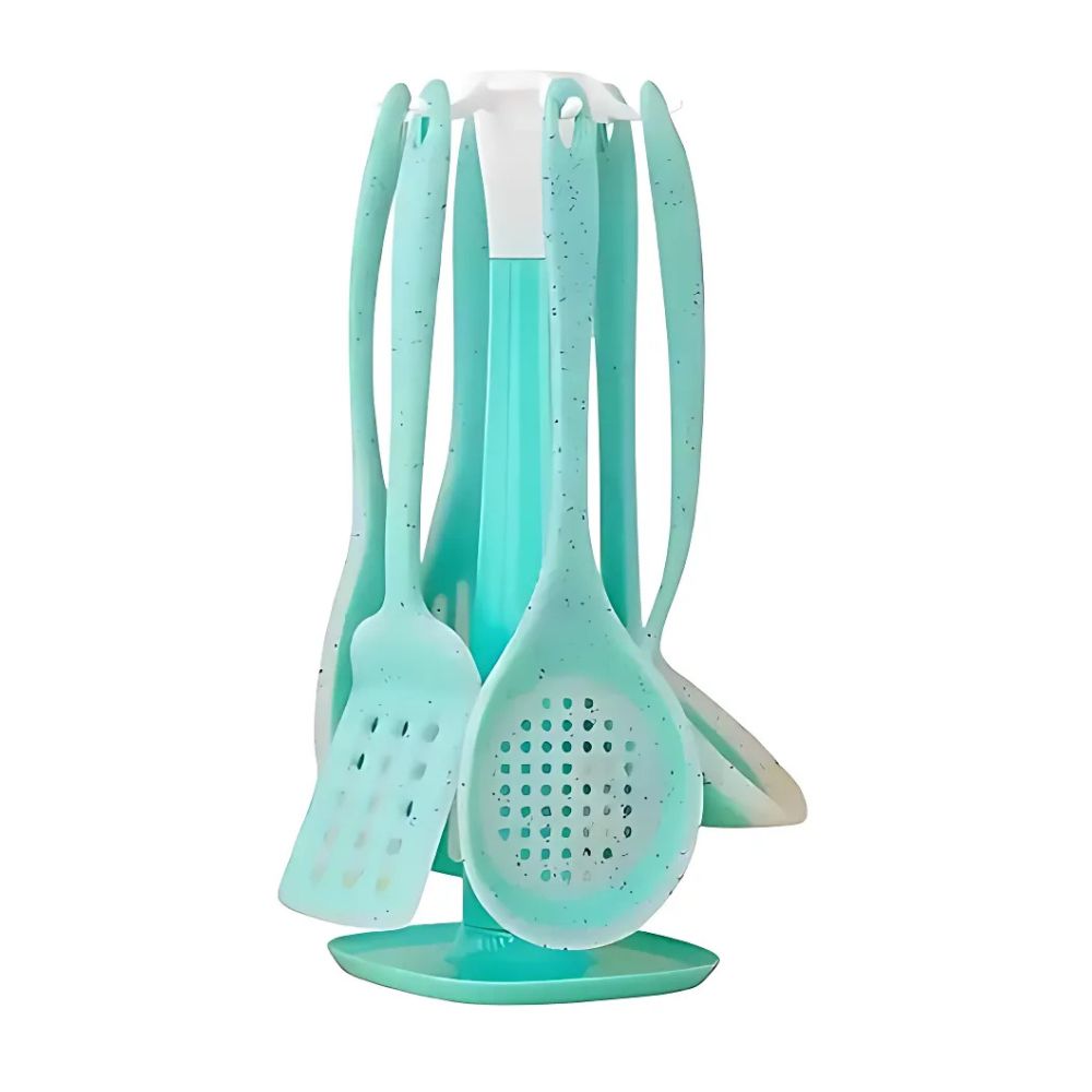Juego Utensilios Cocina Silicona Base